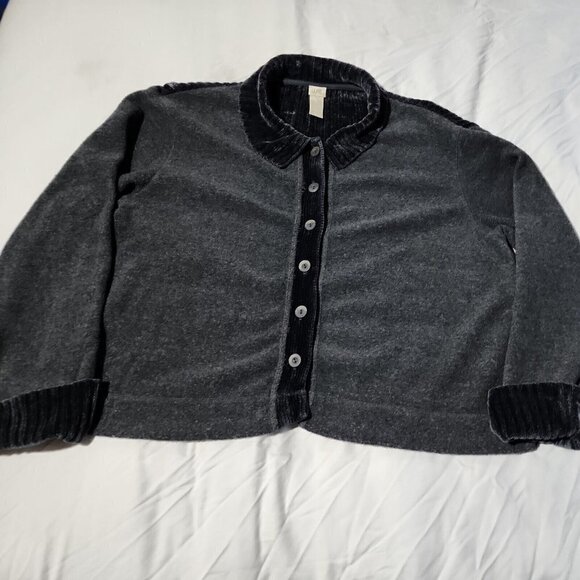 j jill large Gray Cardigan Sweater Button Front - Picture 1 of 7